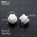 One-thread/T-thread pipe plug G1/2"
