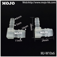 MJ-W10X6 PP Barb 6mm to 10mm