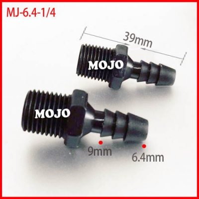 MJ-6.4-1/4\" NPT 4-LH Barb 1/4\" ture NPT thread 1/4\"