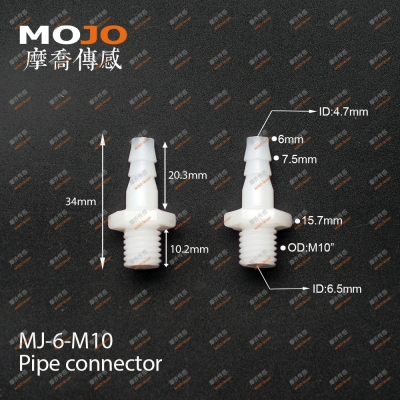 MJ-6-M10 Barb 6mm ture thread 10mm only connector