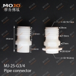 MJ-25-G3/4 Barb 25mm ture thread G3/4" only connector