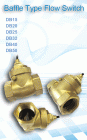Baffle type flow switch