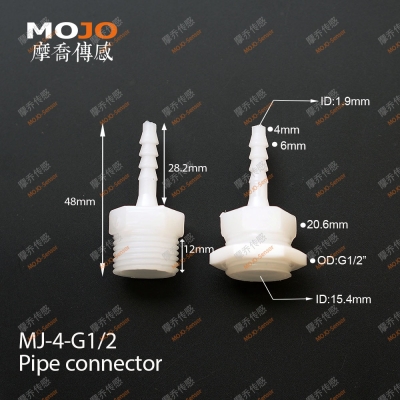 MJ-4-G1/2 Barb 4mm ture thread G1/2\" Only connector