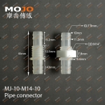 MJ-10-M14-10 Barb 10mm Middle OD: M14 only connector