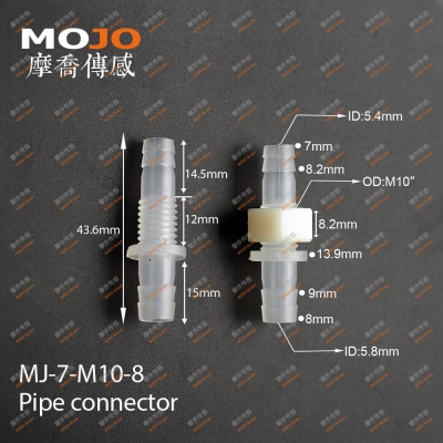 MJ-7-M10-8 Barb 7mm to 8mm Middle OD: M10 only connector